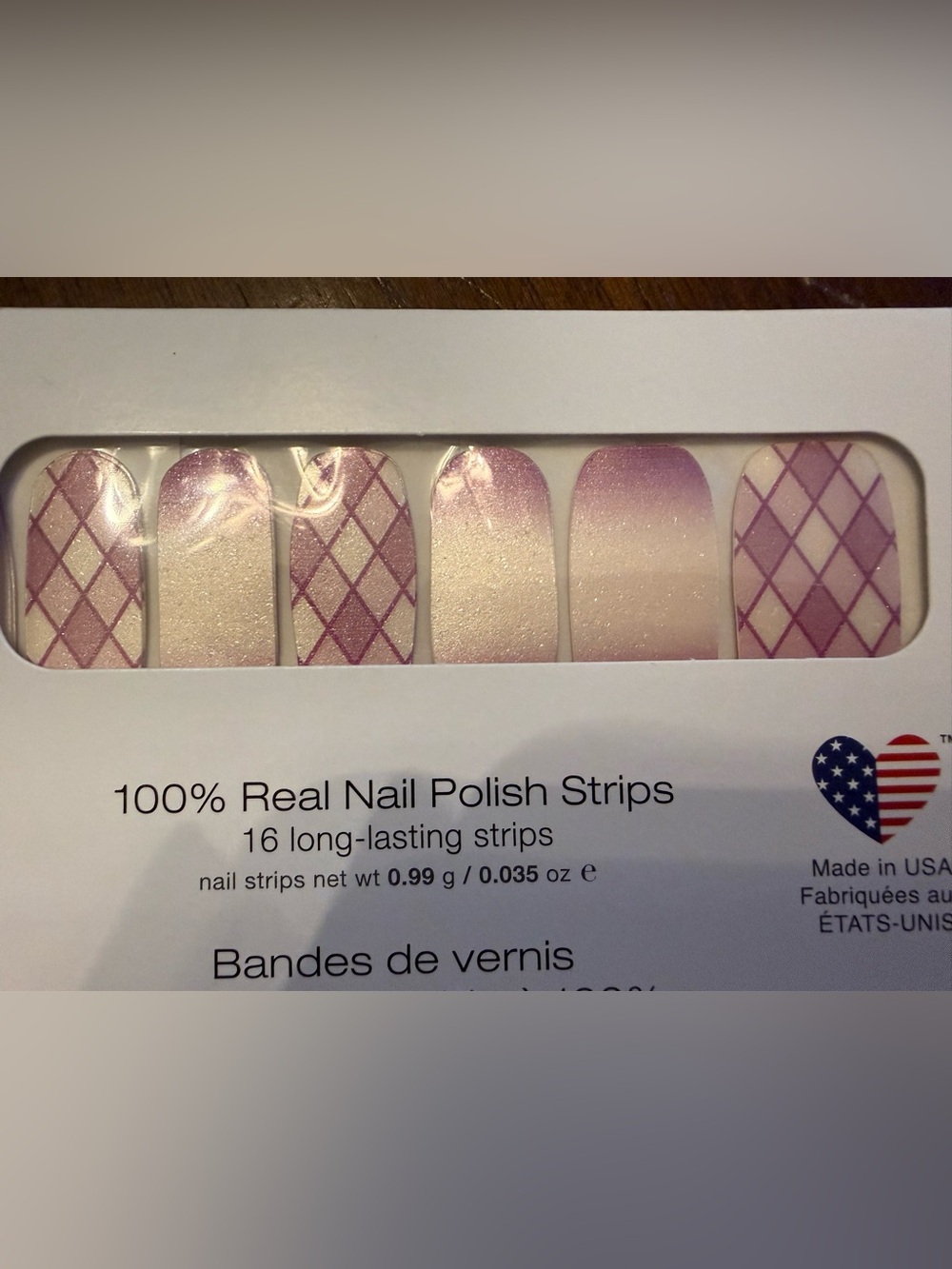 Color Street Grapefull for You purple/ Pink Ombre & Lattice Nail Strips